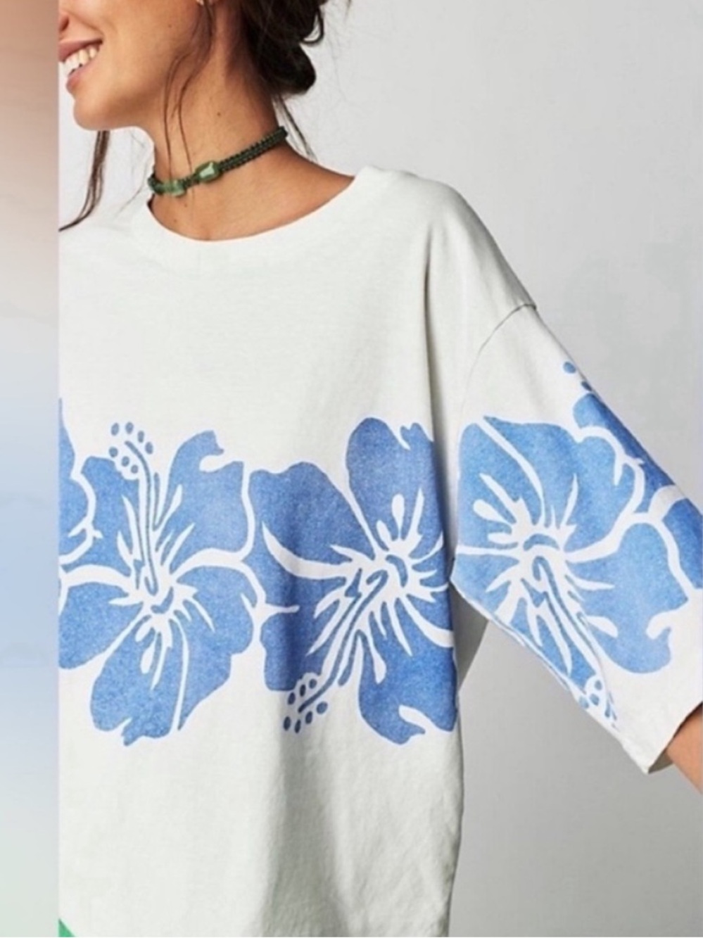Free People The Bureau Hibiscus Tee